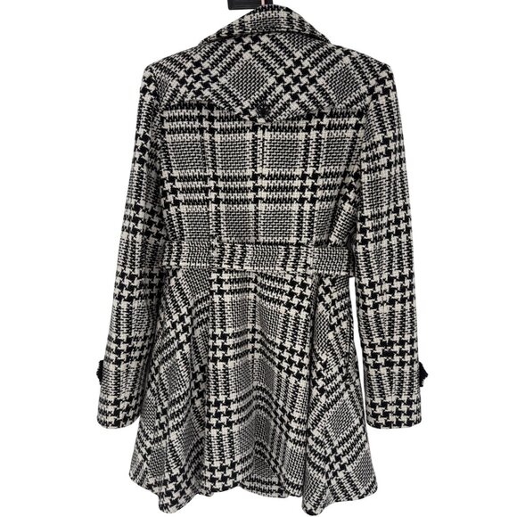 Vintage 90s Y2K Victorias Secret Black White Houndstooth Double Breasted Peacoat - Picture 16 of 16